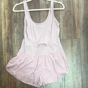 Aeropostale Light Pink Tank Romper with Skirted Shorts